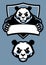 Panda in sport mascot