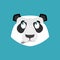 Panda surprised Emoji. Chinese bear astonished emotion isolated