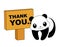 Panda thank you card