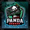 Panda warrior mascot. esport logo design