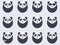 Pandas set of emoticons. Vector