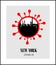 Pandemic Coronavirus covid 19 in New York. Vector poster