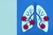 Pandemic covid-19. Damage to lungs by coronavirus