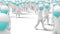 Pandemic, Crowd of People Walking in Protective Medical Masks, 3d Animation