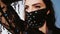 Pandemic fashion diy accessory sensual woman mask