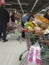 Pandemic full shopping cart food panick buying