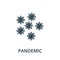 Pandemic icon. Simple illustration from coronavirus collection. Creative Pandemic icon for web design, templates, infographics and