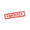 Pandemic red rubber stamp scratched vector