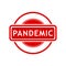 pandemic, simple vector red simple circle vector rubber stamp effect