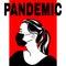 Pandemic. Vector  hand drawn  illustration of girl in face mask made in sketch  style .