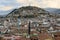 Panecillo hill over Quito\'s cityscape in Ecuador