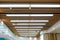 Panel light  on  ceiling of modern commercial building