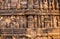 Panels of Ichchadhari Nagin (shape-shifting cobras in Indian folklore) at Hindu Sun Temple, Konark, Orissa, India