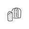 Panettone bread line icon