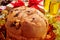 Panettone on a christmas table