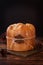 Panettone sweet bread loaf traditional for Christmas