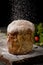 Panettone, typical Italian sweet for Christmas