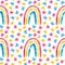 Panexual pride seamless pattern. LGBTQIA Watercolor clipart