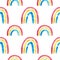 Panexual pride seamless pattern. LGBTQIA Watercolor clipart, Pan rainbow