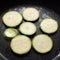 Panfried green zucchini