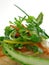 Panfried salmon with asparagus and salad 2
