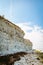 Panga cliff in Saaremaa, Estonia during sunny day. The highest bedrock outcrop in western Estonia on coast of the Baltic sea