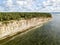 Panga coastal cliff Panga pank, north shore of Saaremaa island, near Kuressaare, Estonia. North-Estonian limestone escarpment,