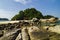 Pangkor Island located in Perak State, Malaysia under bright sunny day and cloudy sky