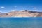 Pangong lake , the highest salt water lake