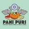 Pani puri food logo vector illustration - indian street food