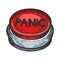 Panic button color sketch engraving vector