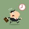 Panic Manager Running Past A Clock Modern Flat Design