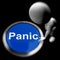 Panic Pressed Shows Alarm Distress And Crisis