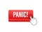 Panic push button, great design for any purposes. Flat design. Vector illustration.