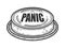 Panic red button sketch engraving vector