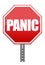 Panic stop sign illustration design