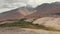 Panj River and Pamir Mountains, Panj Is Upper Part of Amu Darya River. Panoramic View, Tajikistan and Afghanistan Border