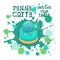 Panna Cotta Mint Dessert Colorful Icon Choose Your Taste Cafe Poster