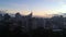 Panning of Auckland New Zealand Skyline at sunrise