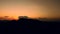 Panning clip of sunset over Calderon Hondo volcano Lajares Fuerteventura