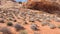 Panning Desert With Sand And Cliffs In Red Rock Canyon National Conservation