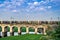 Panning image of petrol tanker train passing on old bridge in Dapodi, Pune, India