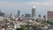 A panning left shot of the city from golden mount in bangkok