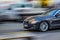 Panning shot of BMW 550i