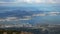 Panning shot of Hobart and Storm Bay from Mt Wellington