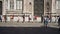 Panning of tourists in front of Cathedral of Saint Mary of the Flower, Florence, Italy