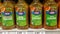 Panning up on bottles of Kraft Zesty Italian Dressing at a Publix grocery store