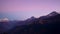 Panning view of Poon hill view point at sunrise time,Nepal.