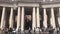 Panning view of the Saint Peter Square in the Vatican