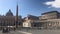 Panning view of the Saint Peter Square in the Vatican